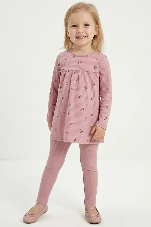 Комплект (туника+колготки) YOULALA, розовый - фото 2