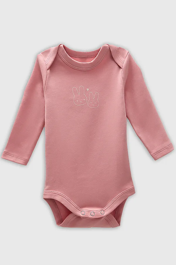 Боди детское (2шт.) MARK FORMELLE, пудровый +розово-коричневый +печать - фото 2