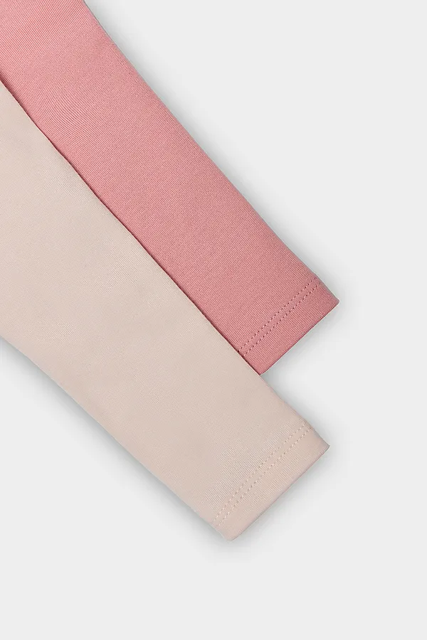 Боди детское (2шт.) MARK FORMELLE, пудровый +розово-коричневый +печать - фото 2