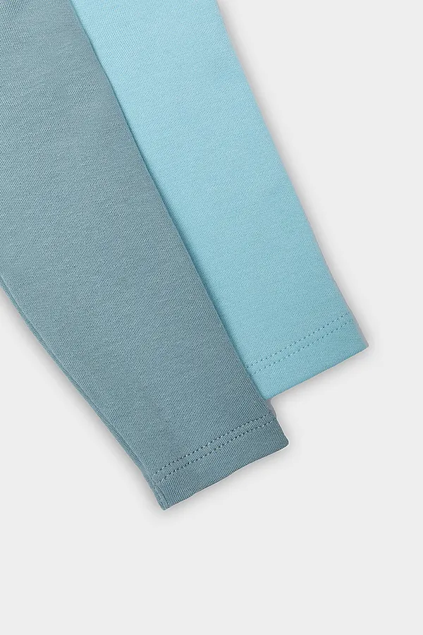 Боди детское (2шт.) MARK FORMELLE, сланец +пыльная бирюза +печать - фото 2