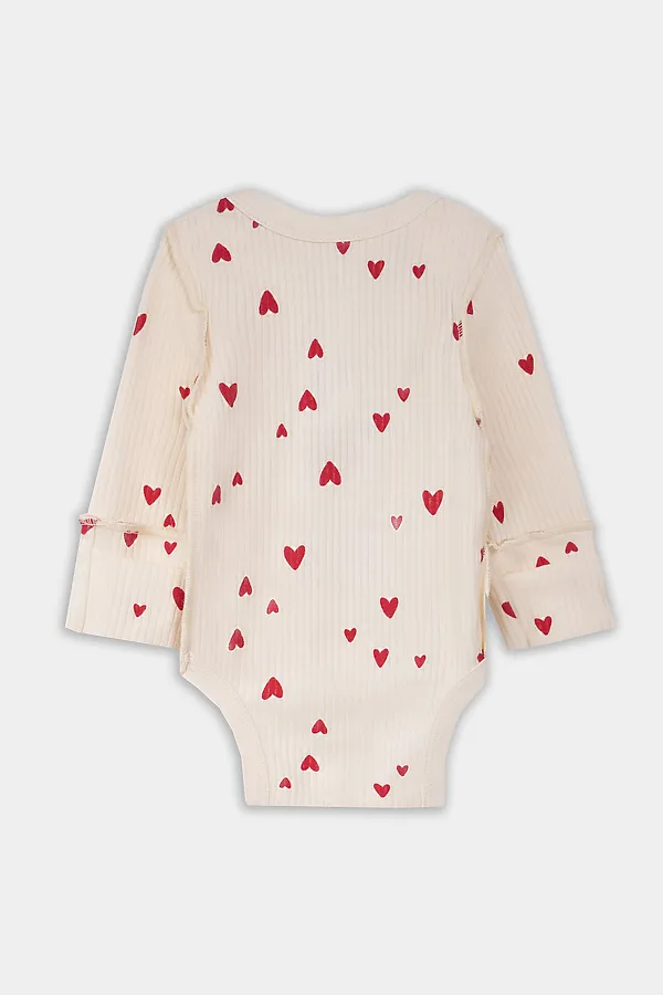 Боди детское (2шт.) MARK FORMELLE, сердечки на молочном +бантики на розовой сказке - фото 2