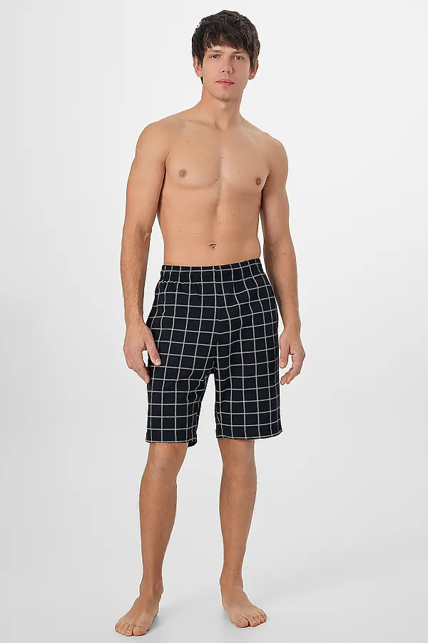 Шорты мужские MARK FORMELLE, клетка на черном - фото 2