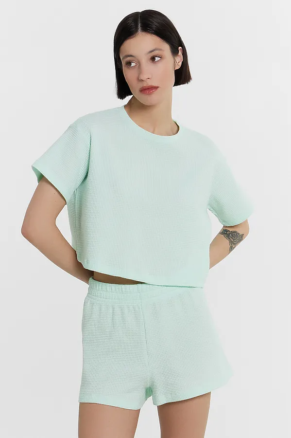 Комплект женский (футболка, шорты) MARK FORMELLE, светлая мята - фото 2