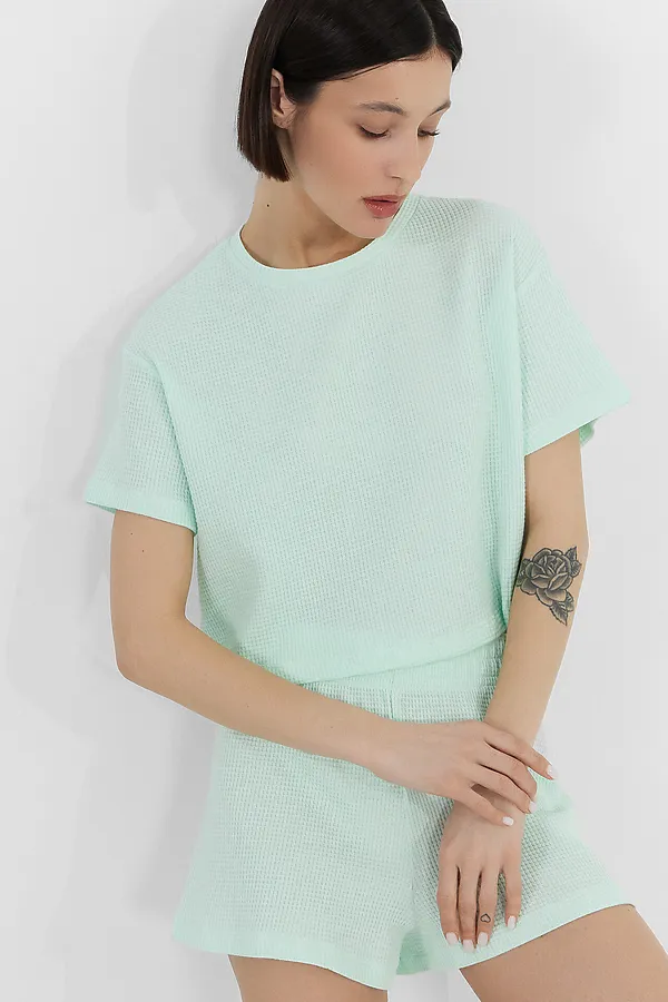 Комплект женский (футболка, шорты) MARK FORMELLE, светлая мята - фото 2