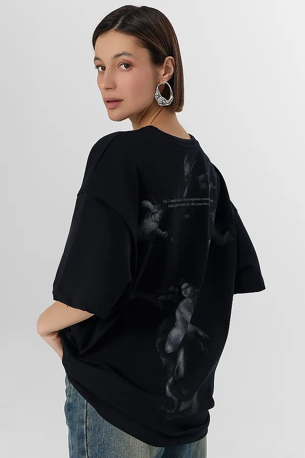 Футболка женская MARK FORMELLE, черный +печать13 - фото 2