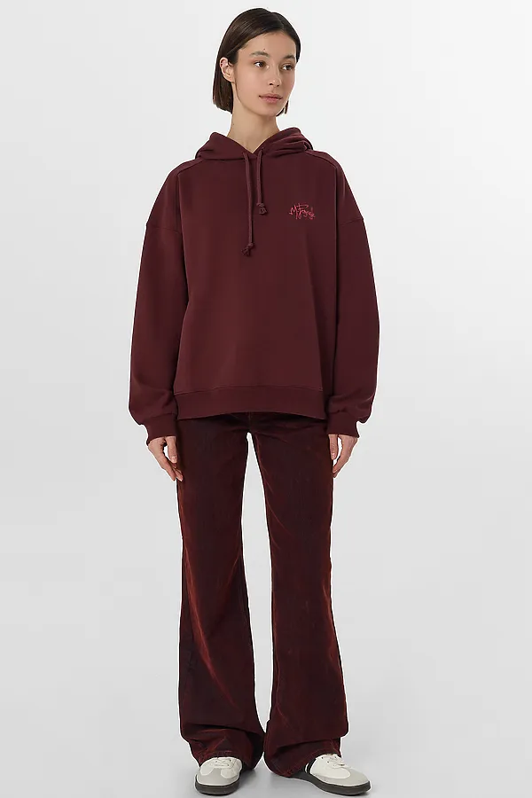 Худи женское MARK FORMELLE, ромовый изюм +печать - фото 2