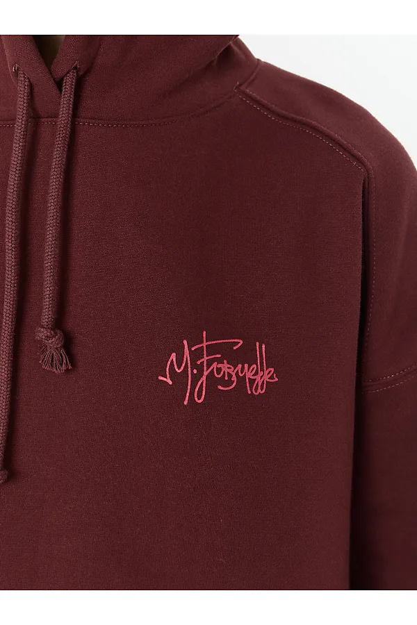 Худи женское MARK FORMELLE, ромовый изюм +печать - фото 2