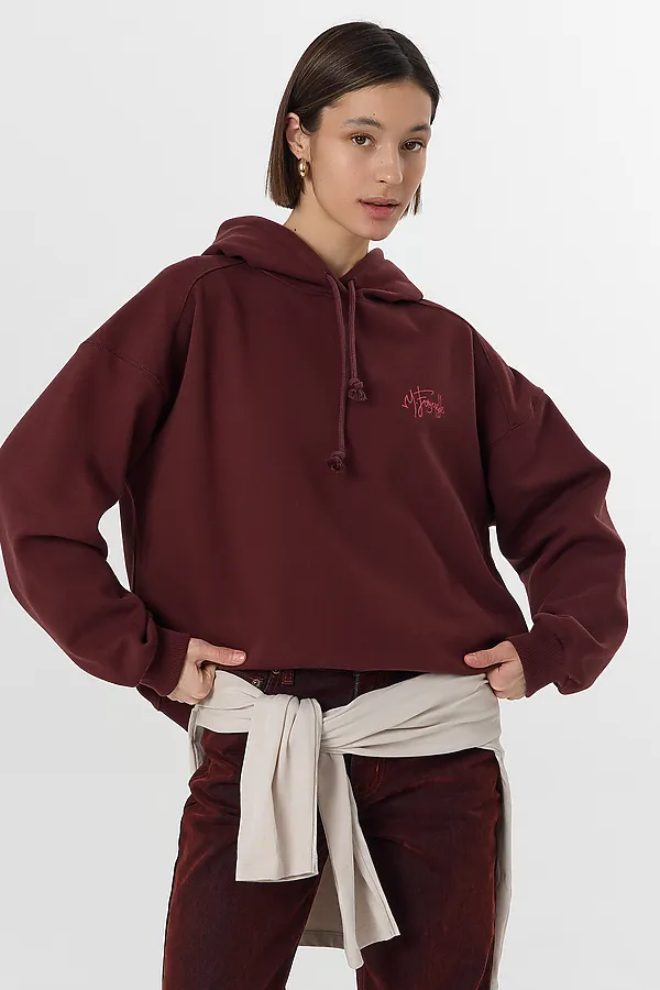 Худи женское MARK FORMELLE, ромовый изюм +печать - фото 2