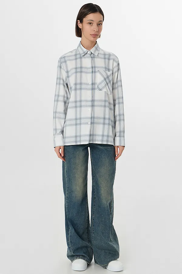 Рубашка женская MARK FORMELLE, серая клетка - фото 2