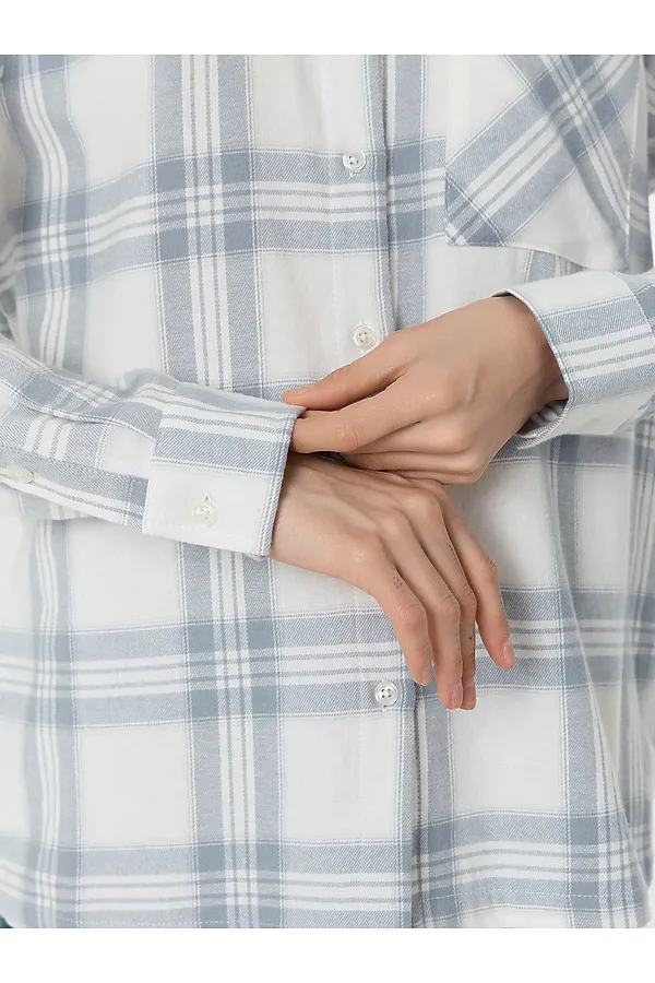 Рубашка женская MARK FORMELLE, серая клетка - фото 2