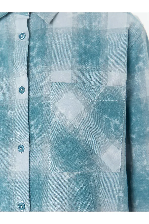 Рубашка женская MARK FORMELLE, синяя клетка - фото 2