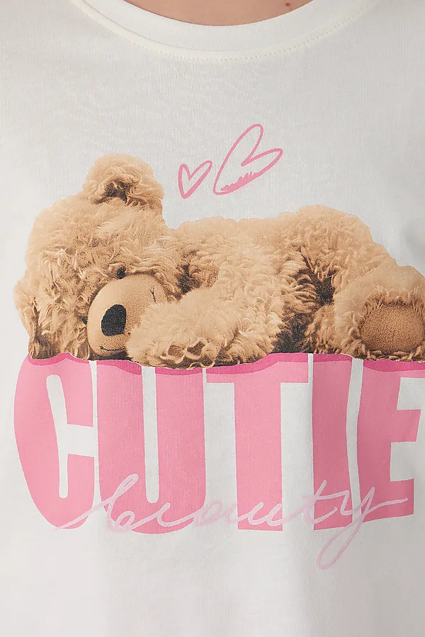 Комплект для девочек (лонгслив, брюки) MARK FORMELLE, св.молочный +бело -розовая клетка - фото 2