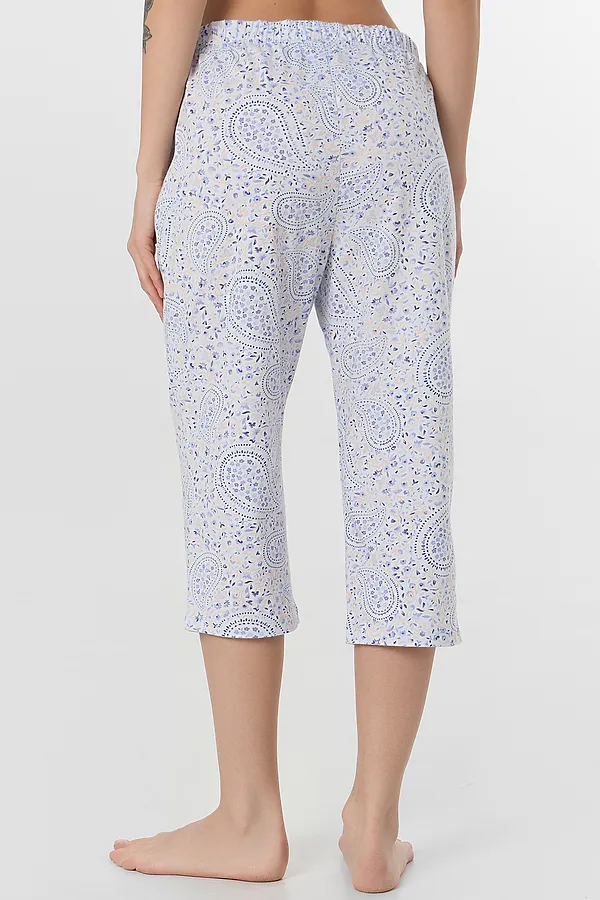 Комплект женский (футболка, бриджи) MARK FORMELLE, сине -голубой +узор на голубом - фото 2