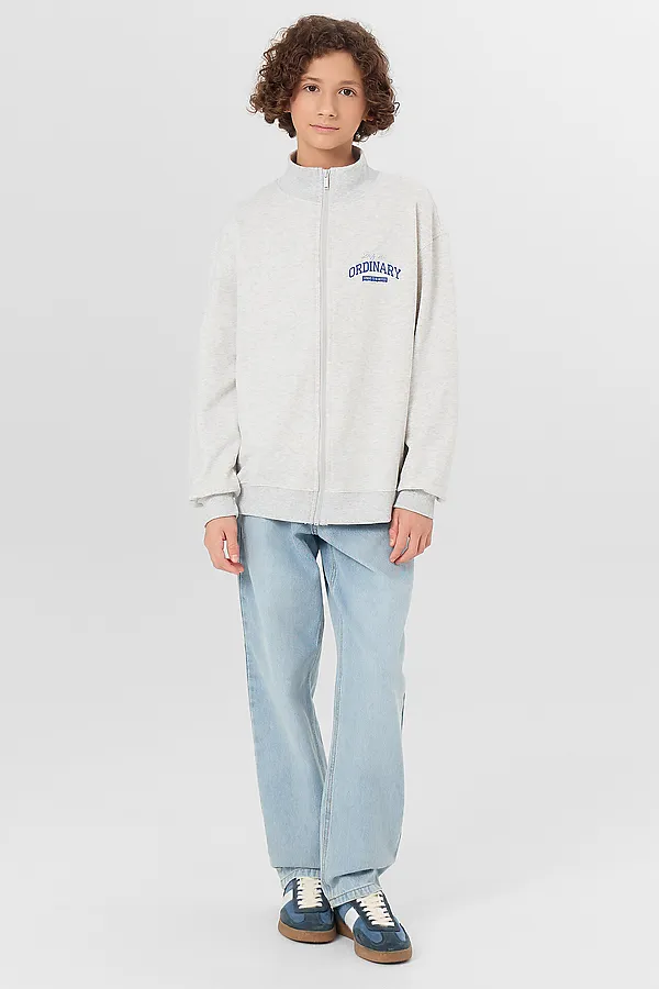 Толстовка для мальчиков MARK FORMELLE, серый меланж 4306-а +печать2 - фото 2