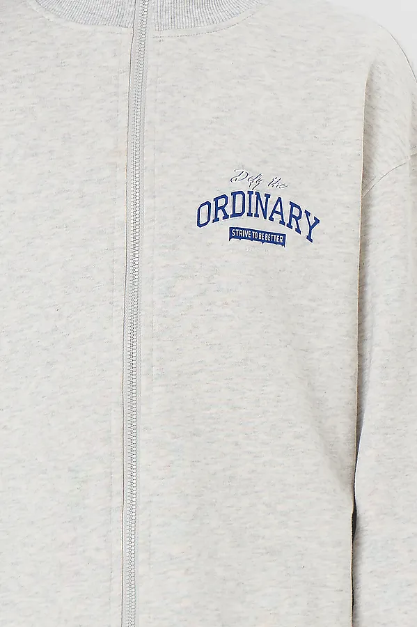 Толстовка для мальчиков MARK FORMELLE, серый меланж 4306-а +печать2 - фото 2