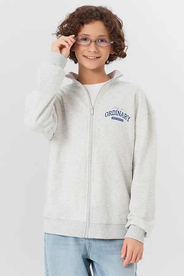 Толстовка для мальчиков MARK FORMELLE, серый меланж 4306-а +печать2 - фото 2