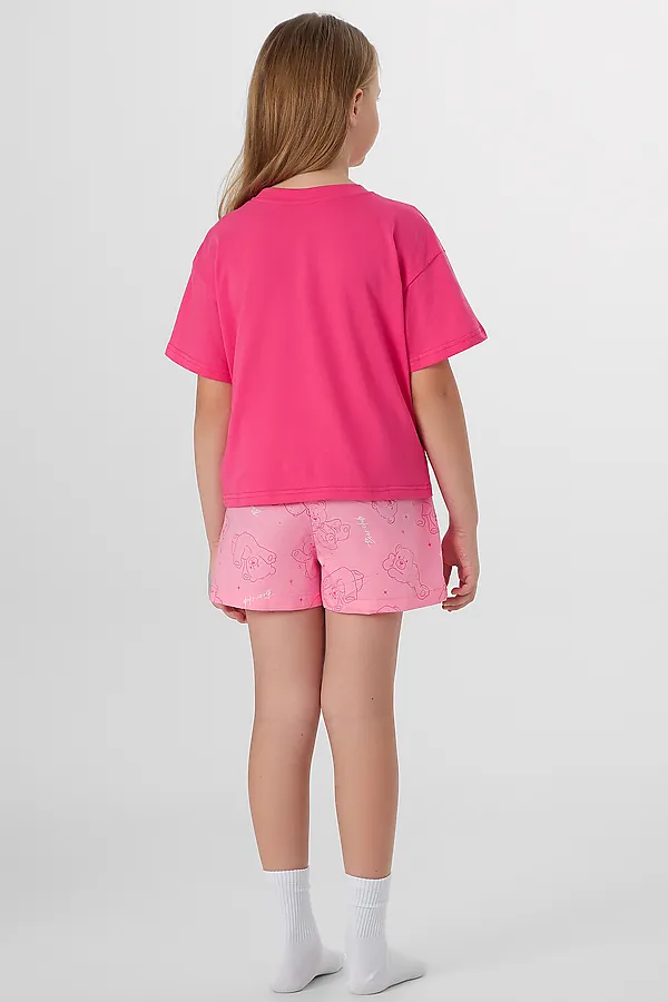 Комплект для девочек (футболка, шорты) MARK FORMELLE, розовый +медвежата на розовом саше - фото 2