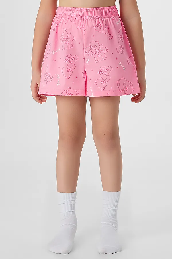 Комплект для девочек (футболка, шорты) MARK FORMELLE, розовый +медвежата на розовом саше - фото 2
