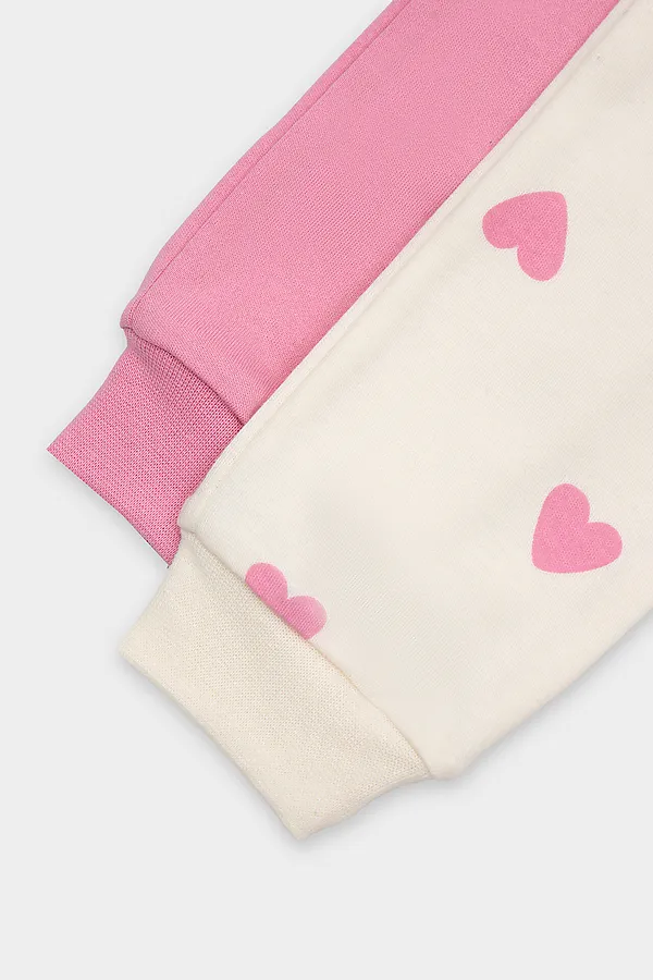 Ползунки детские (2шт.) MARK FORMELLE, сердечки на молоке +розовый - фото 2