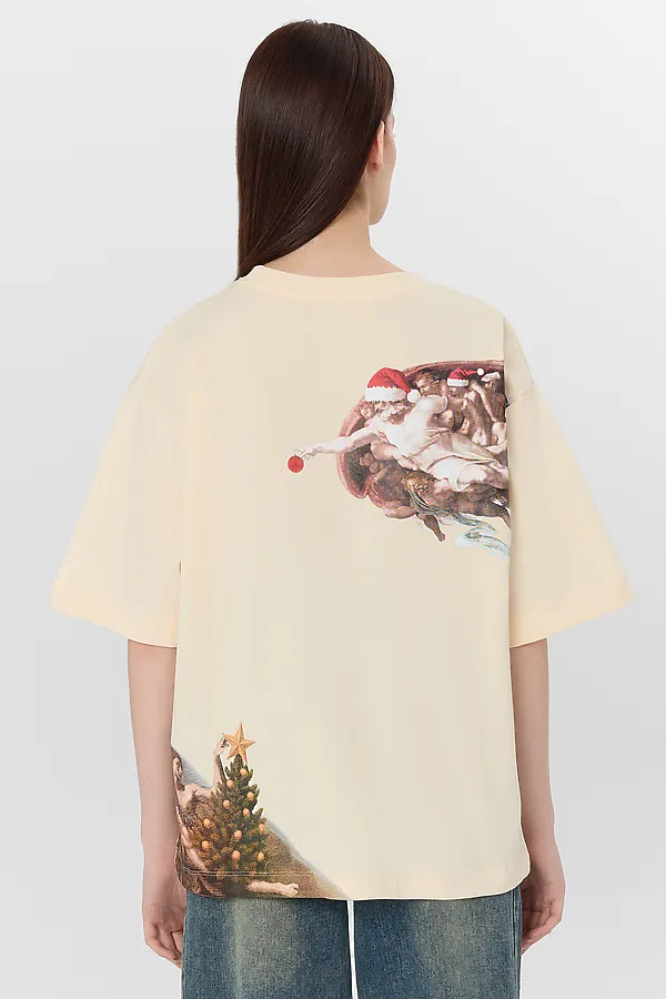 Футболка женская MARK FORMELLE, сливочное масло +печать - фото 2