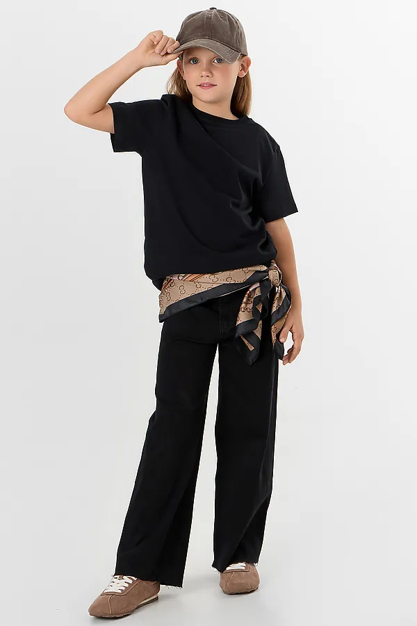 Брюки джинсовые для девочек MARK FORMELLE, черный - фото 2