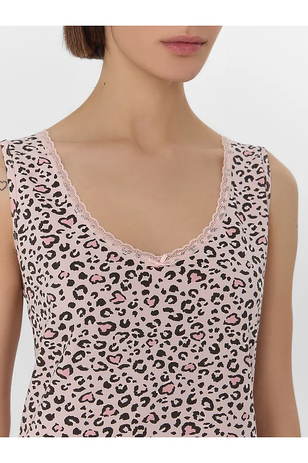 Сорочка ночная женская MARK FORMELLE, леопард на розовом - фото 2