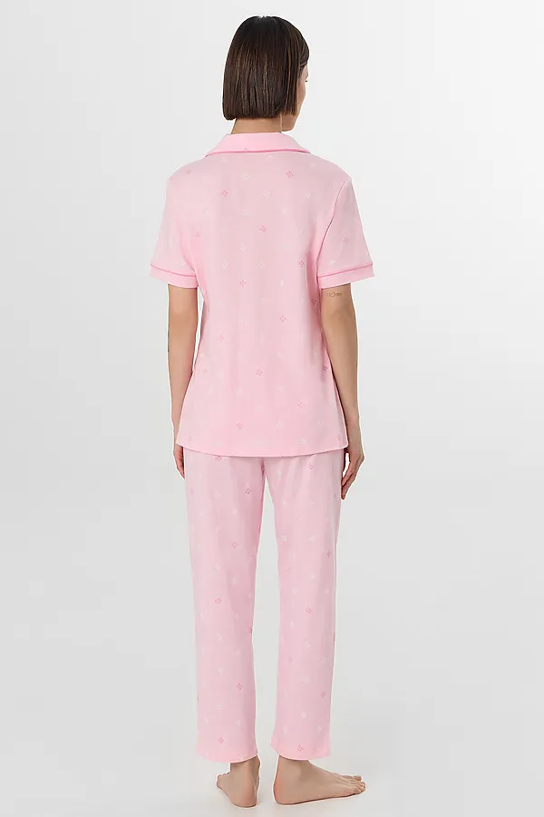 Костюм женский (жакет, бриджи) MARK FORMELLE, текст на розовом - фото 2