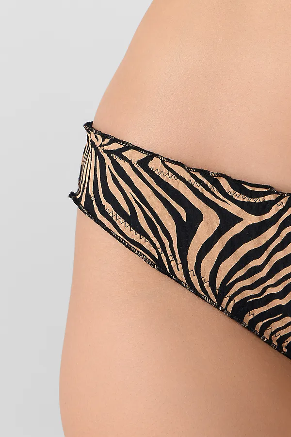 Трусы женские (3шт.) MARK FORMELLE, анималистичный принт на бежевом - фото 2