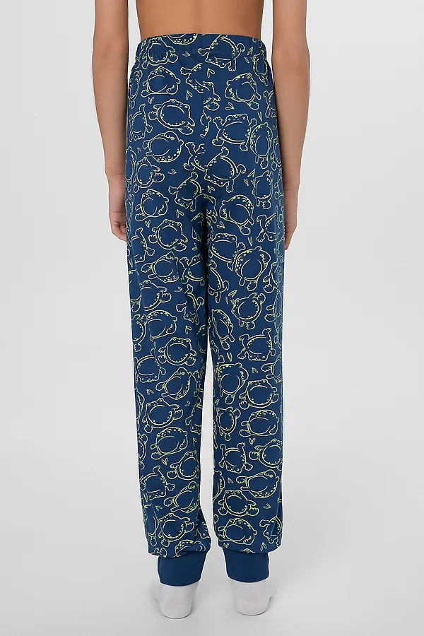 Комплект для мальчиков (лонгслив, брюки) MARK FORMELLE, полуночно -синий +жабки на полуночном - фото 2