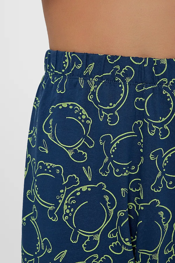 Комплект для мальчиков (лонгслив, брюки) MARK FORMELLE, полуночно -синий +жабки на полуночном - фото 2