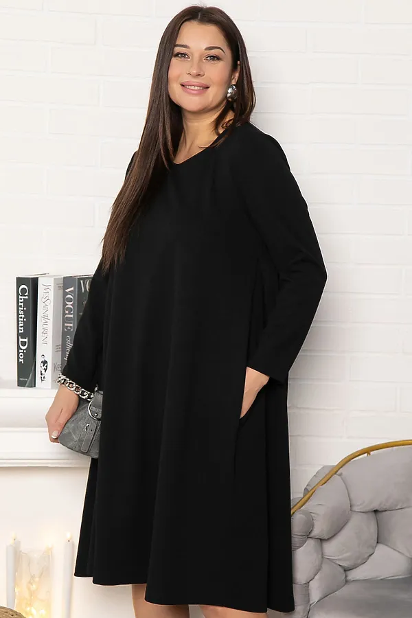 Платье Точка стиля LADY TAIGA, черное - фото 2