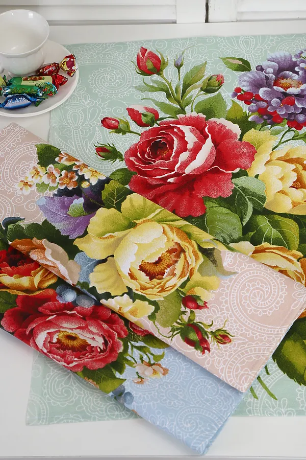 Полотенце 32596 НАТАЛИ, пионы - фото 2