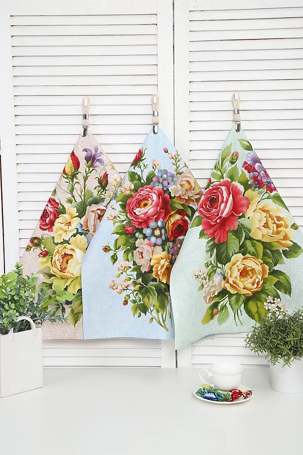 Полотенце 32596 НАТАЛИ, пионы - фото 2