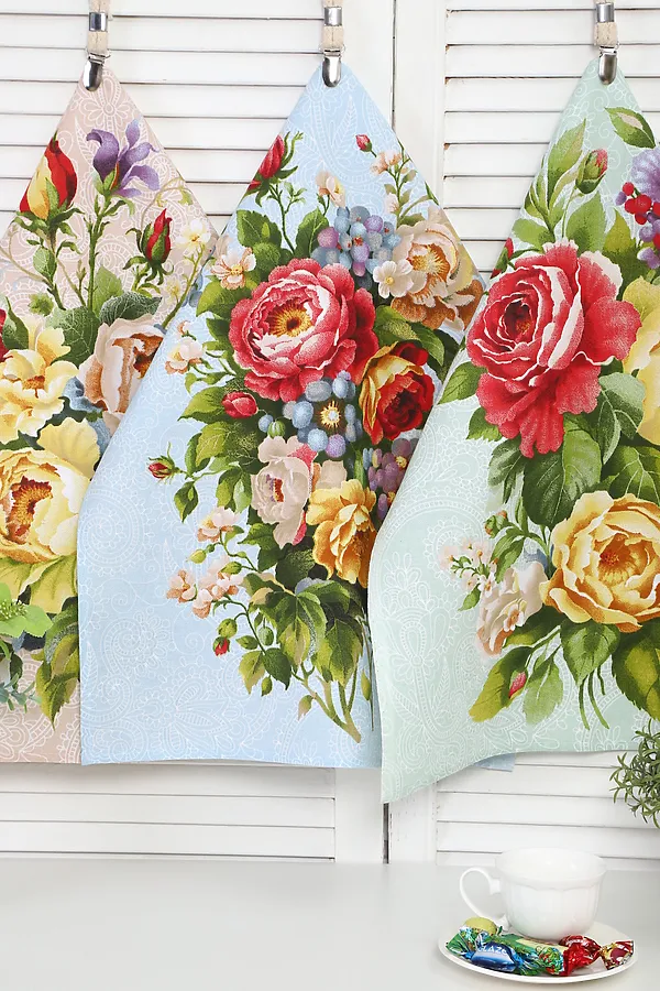 Полотенце 32596 НАТАЛИ, пионы - фото 2