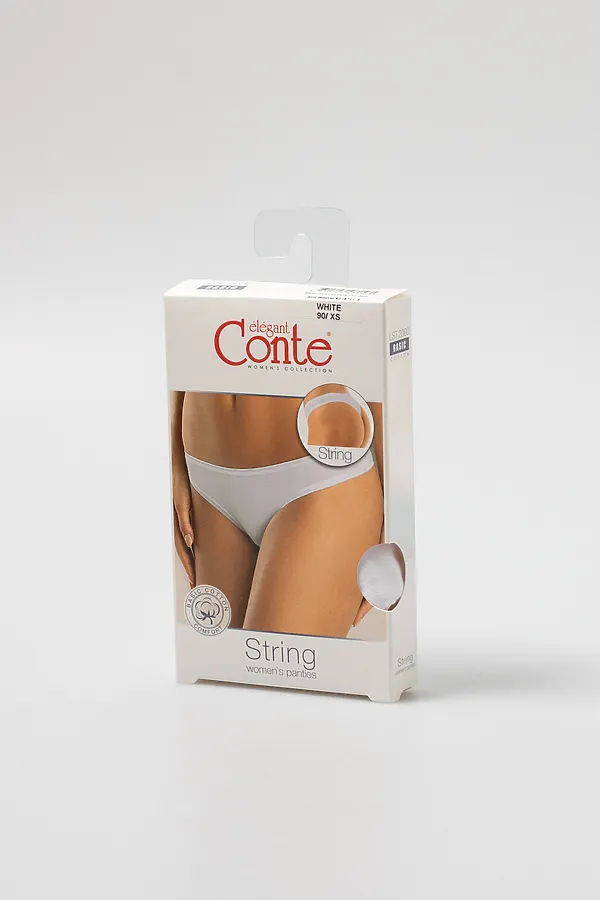 CONTE BASIC COLLECTION LST 2000 Трусы женские "стринг" (в коробке) CONTE ELEGANT, белый - фото 2
