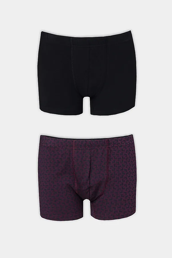Трусы мужские (2шт) MARK FORMELLE, геометрия на т.пурпурном +черный - фото 2