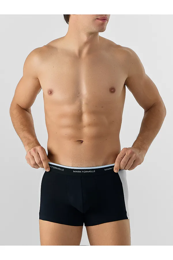 Трусы мужские MARK FORMELLE, черный +св.серый - фото 2