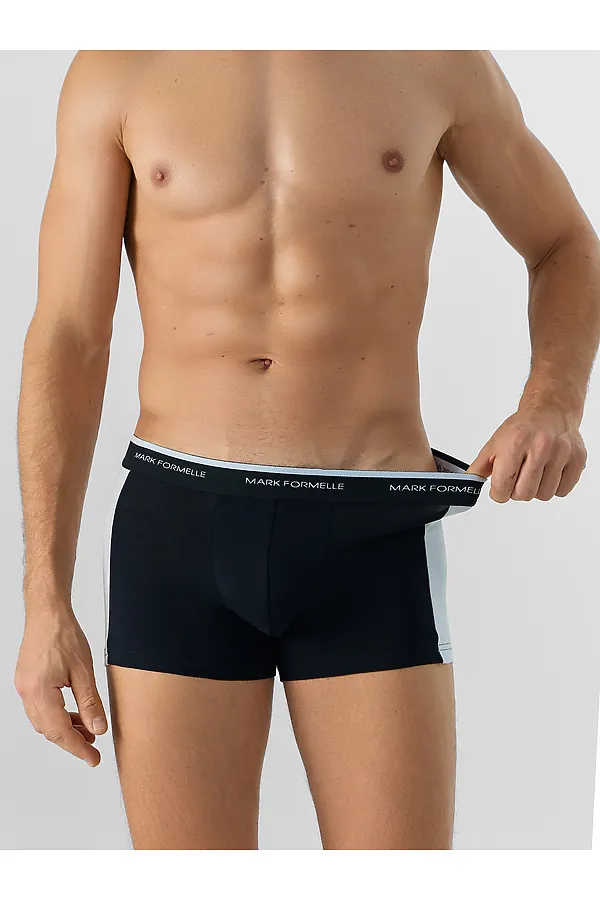 Трусы мужские MARK FORMELLE, черный +св.серый - фото 2
