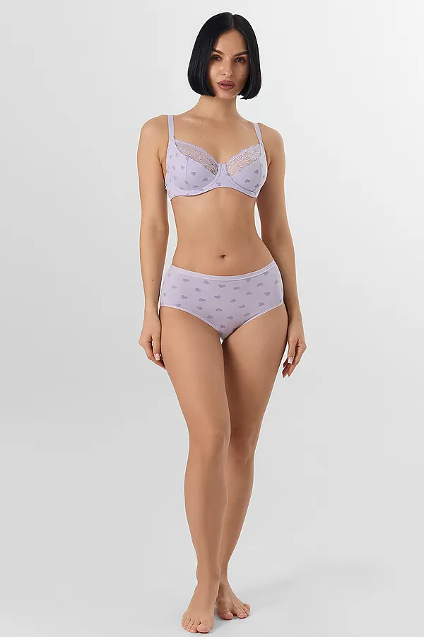 Трусы женские MARK FORMELLE, сердечки на сиреневом - фото 2