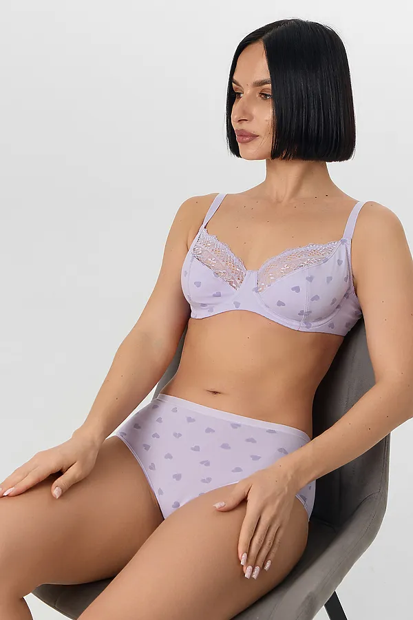 Трусы женские MARK FORMELLE, сердечки на сиреневом - фото 2
