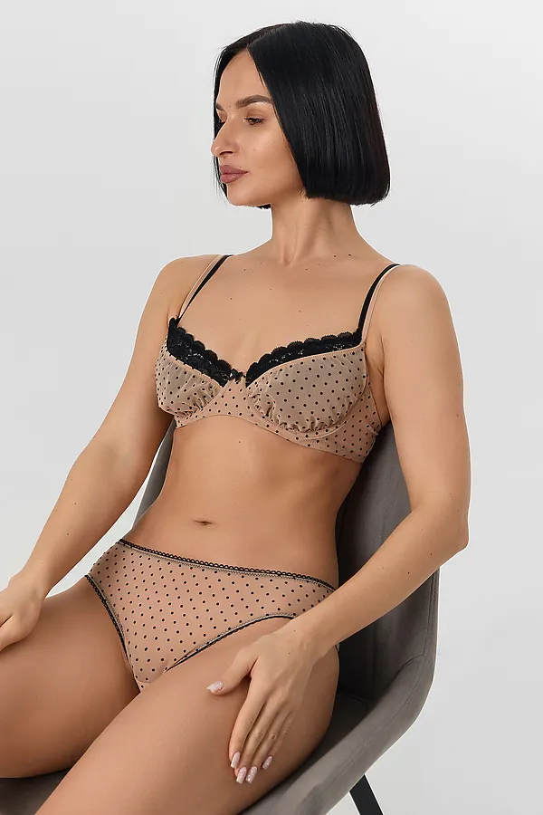 Трусы женские MARK FORMELLE, горошек на телесном - фото 2