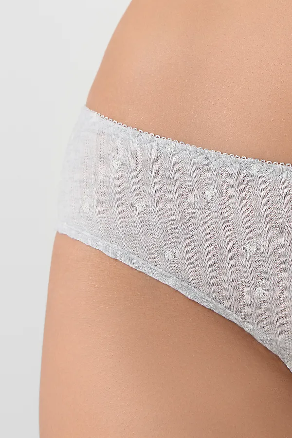 Трусы женские MARK FORMELLE, сердечки на сером меланже - фото 2