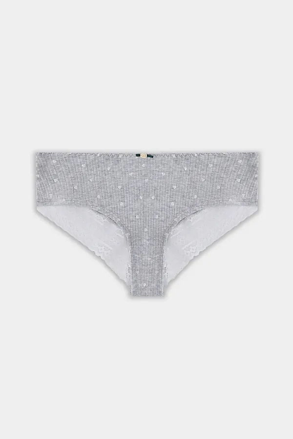 Трусы женские MARK FORMELLE, сердечки на сером меланже - фото 2