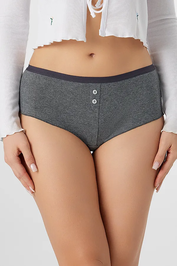 Трусы женские MARK FORMELLE, меланж темно-серый 4348-f-1 - фото 2