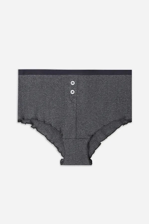 Трусы женские MARK FORMELLE, меланж темно-серый 4348-f-1 - фото 2