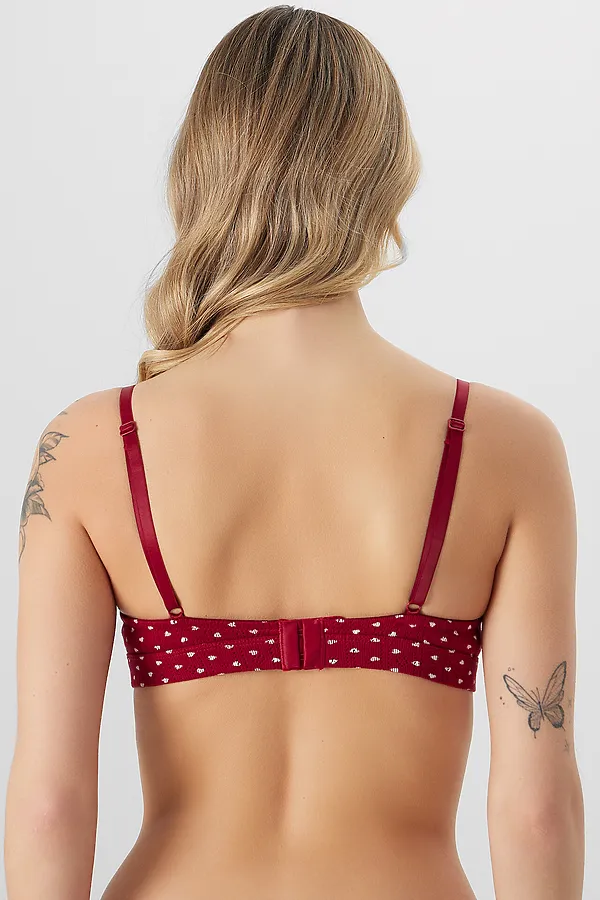 Бюстгальтер женский MARK FORMELLE, сердечки на т.красном - фото 2