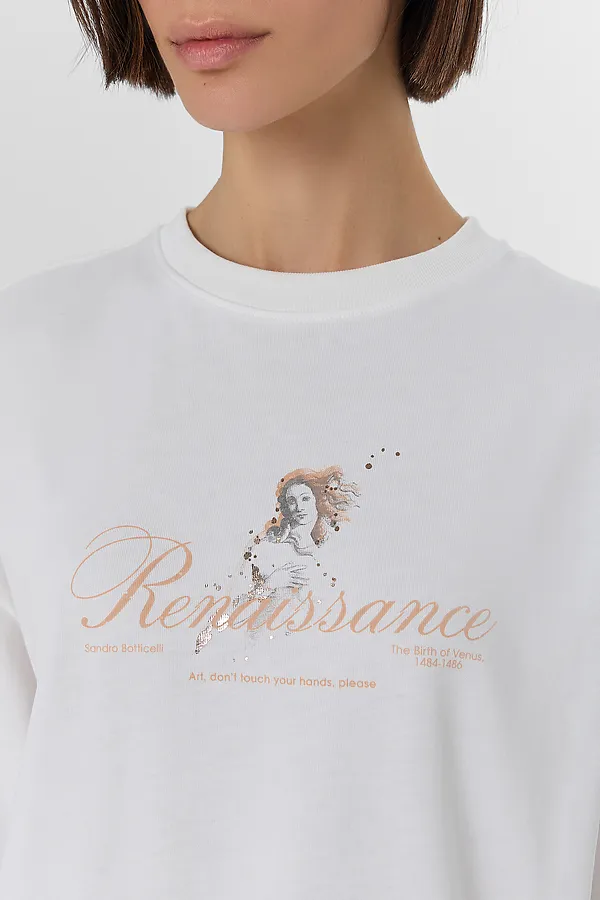 Футболка женская MARK FORMELLE, белый +печать19 - фото 2