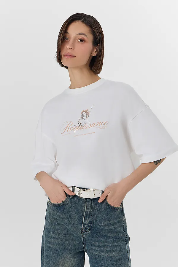 Футболка женская MARK FORMELLE, белый +печать19 - фото 2