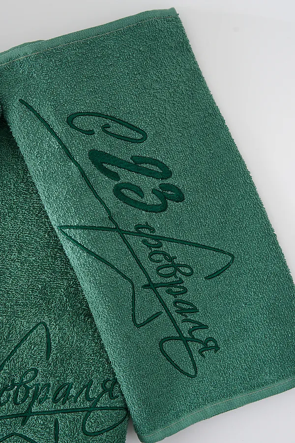 Полотенце 14418/13 23 февраля плотность 350гр НАТАЛИ, зеленый - фото 2