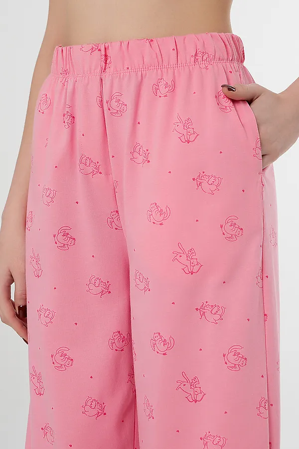 Брюки женские MARK FORMELLE, котики на розовом - фото 2